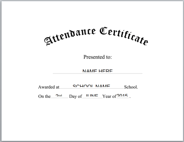 TOSSE 2025 Certificate of Attendance